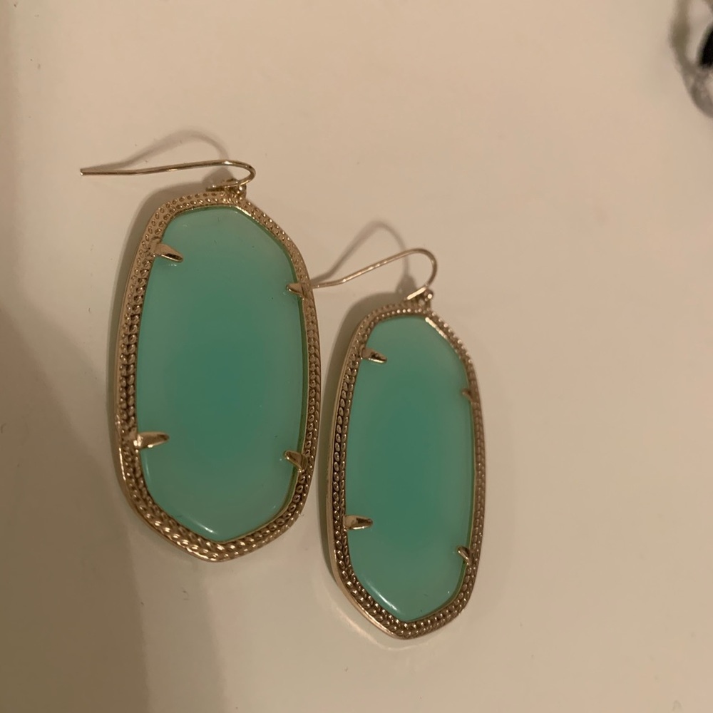 Mint colored Kendra Scott earrings